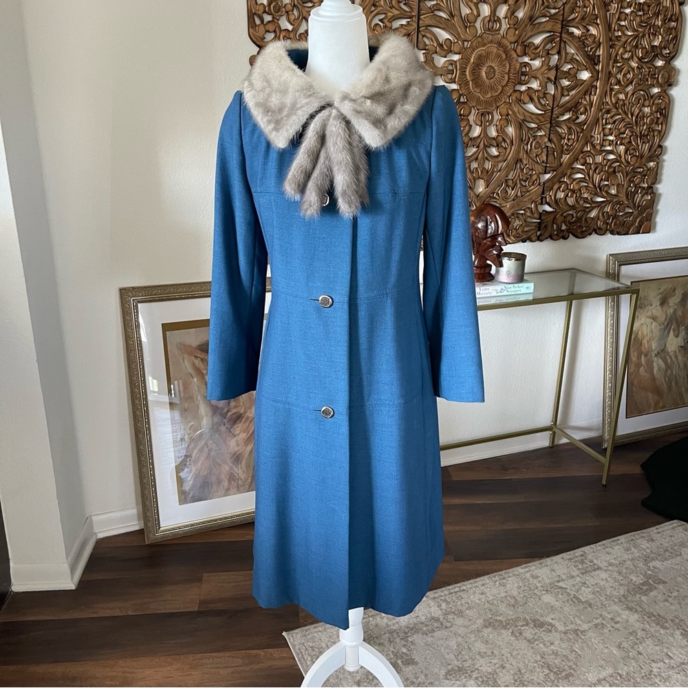 Vintage YouthCraft mink collar coat